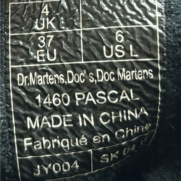 Dr. Martens Boots Women's Size 6 Pascal Round Toe Ankle Combat Black Leather NEW - Picture 8 of 8